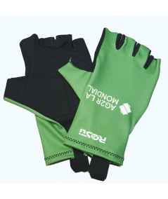 green cycling mitts