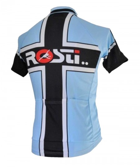 Maillot Rosti Croix Noir et Bleu de dos