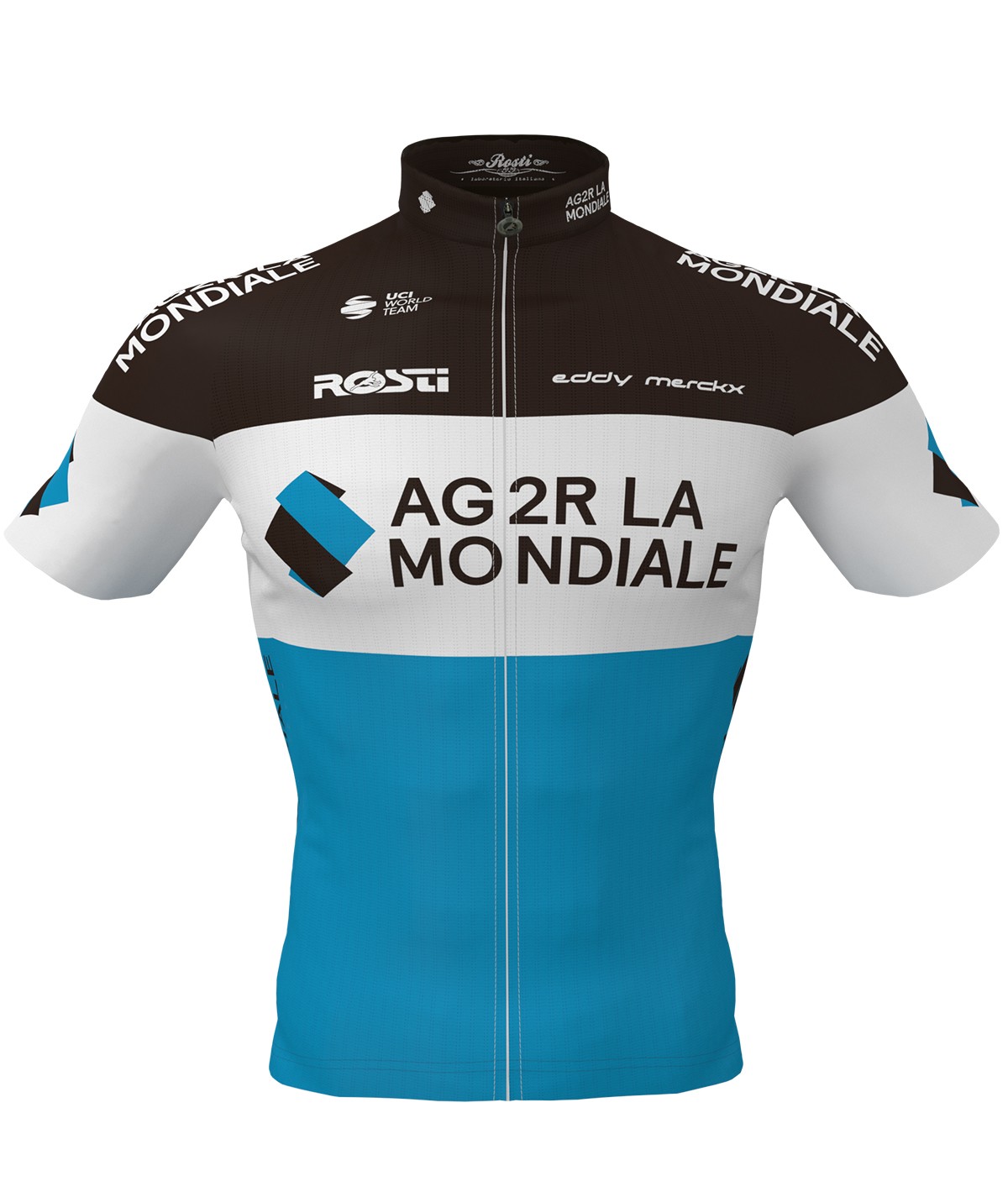 AG2R short sleeve winter jersey front view